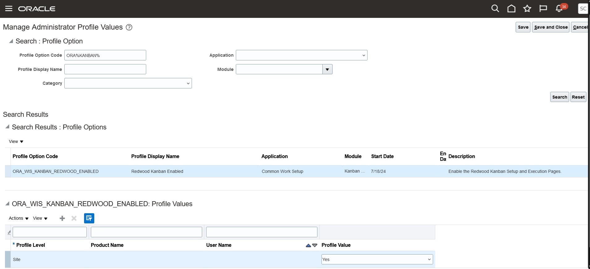 Profile to enable kanban