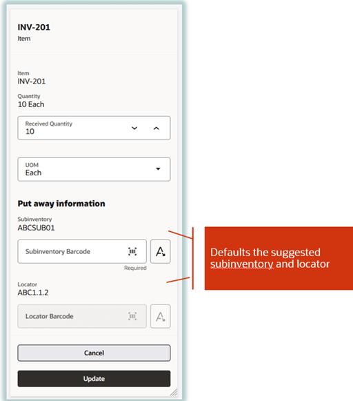 Receive Goods and Put Away Goods