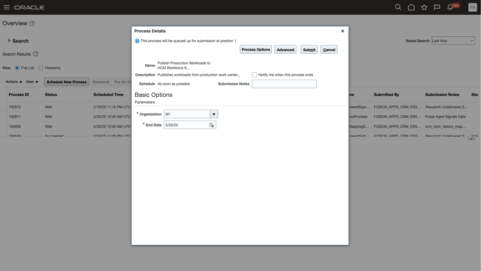 Publish Workloads from Manufacturing for Consolidation