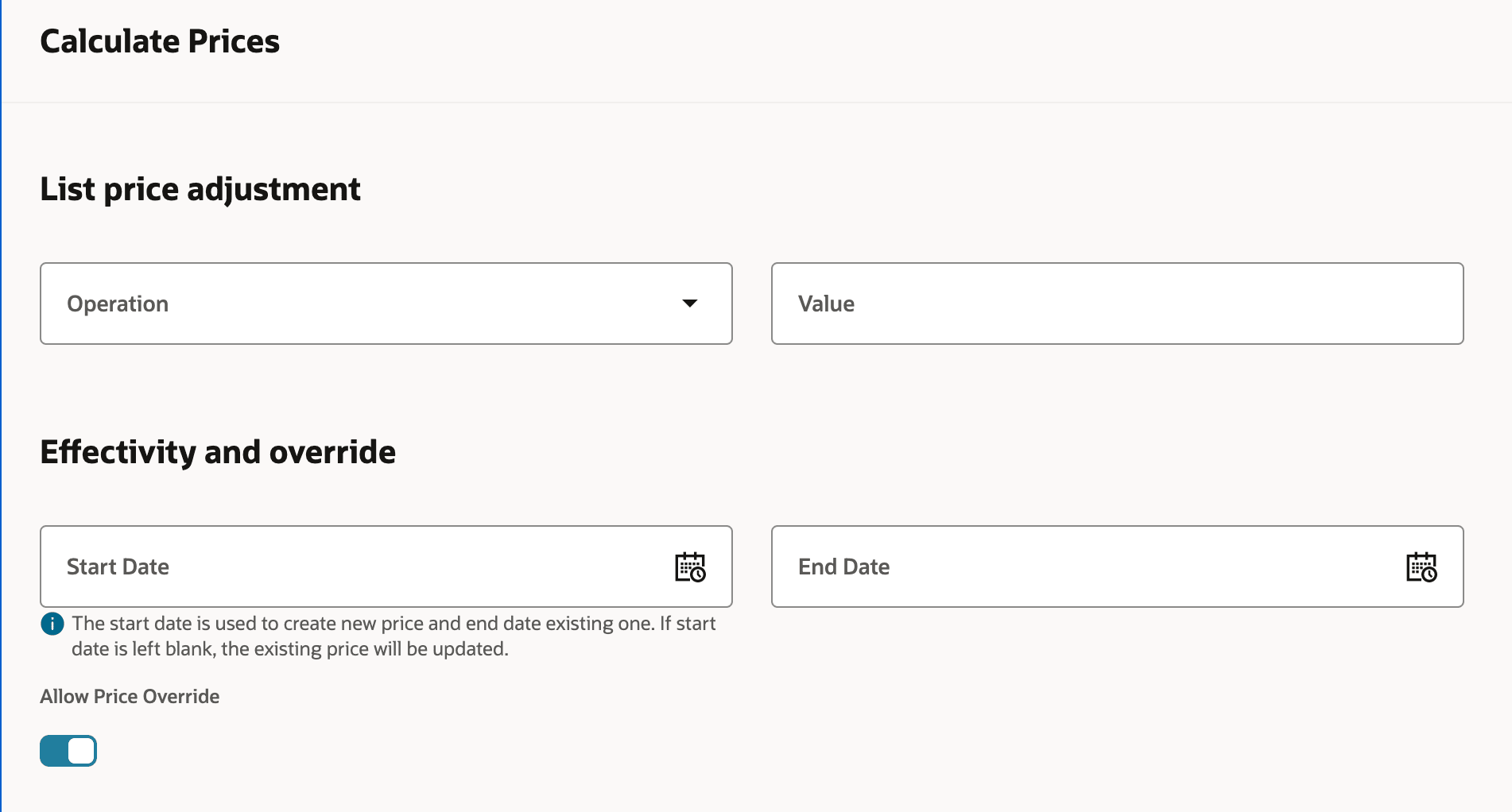 Calculate Prices
