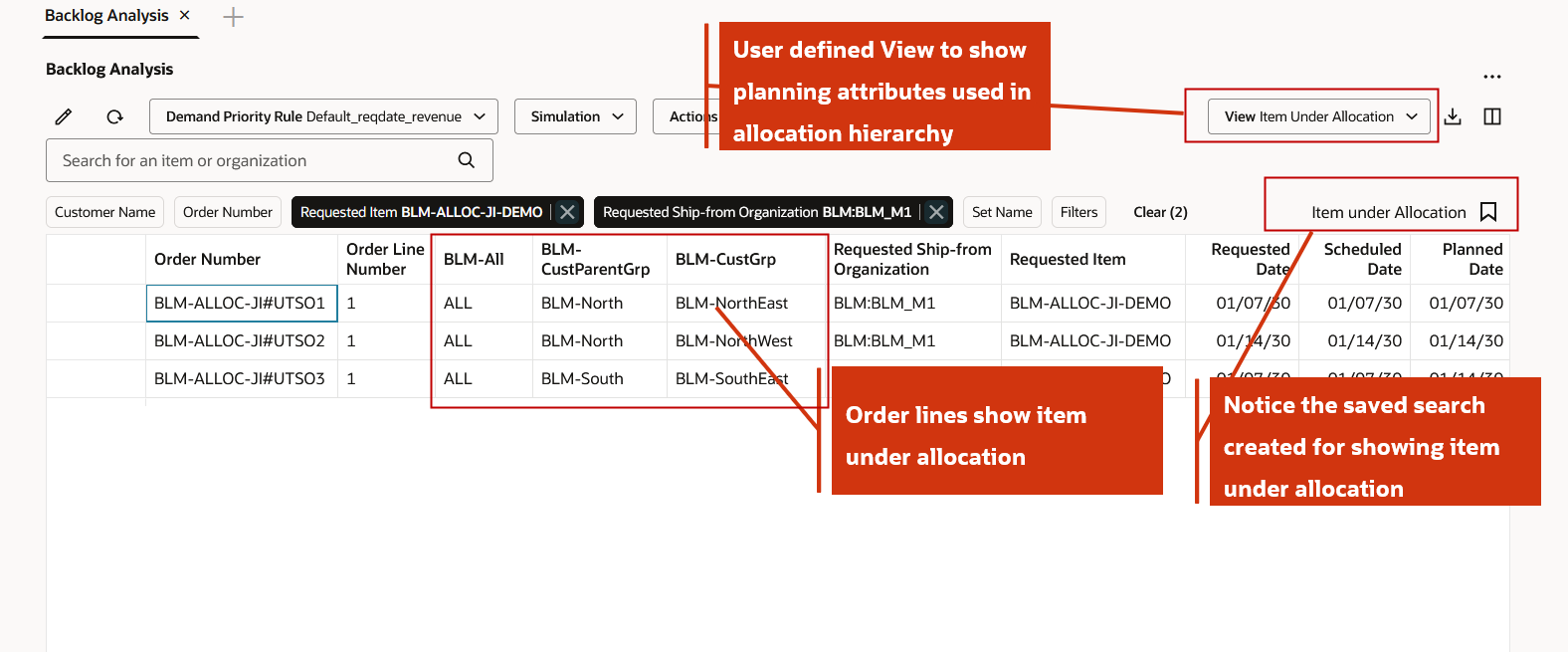 Item Under Allocation