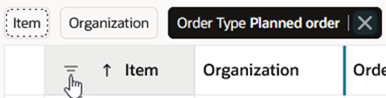 Invoking Column Filters