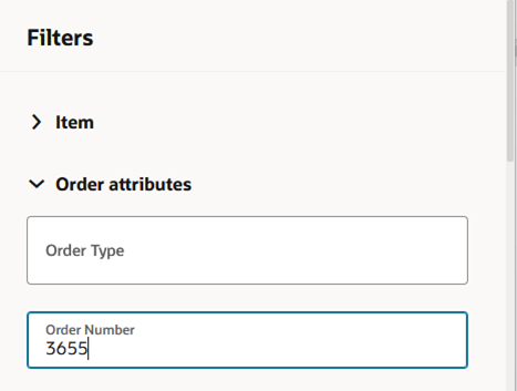Filters Drawer Showing Free-Text Filter