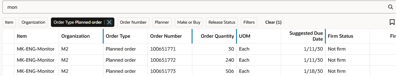 Filter Using Keyword Search and 1 Filter Chip