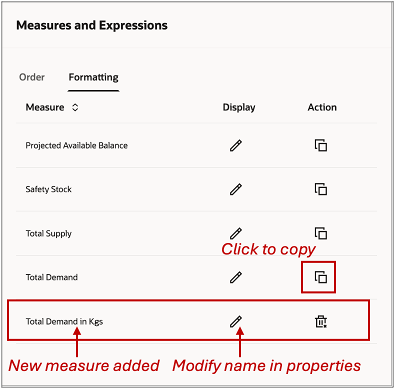 Copy a Measure