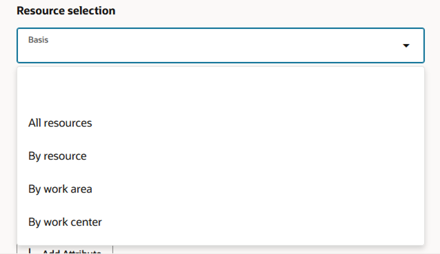 Resource Selection Basis Values