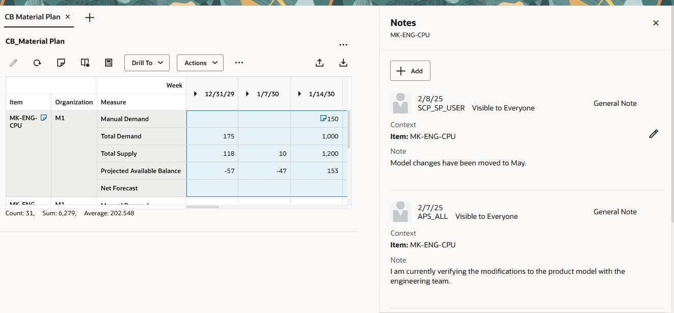 Notes Drawer After Note Is Saved