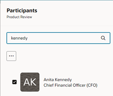 Search and Select Participants by Name