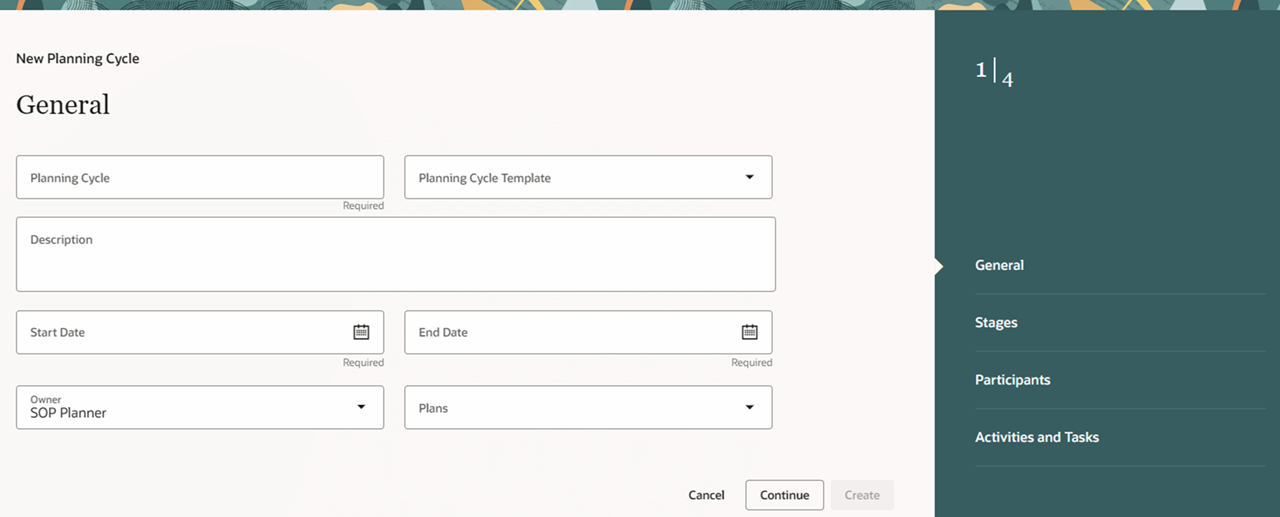 New Planning Cycle Guided Process – General Step