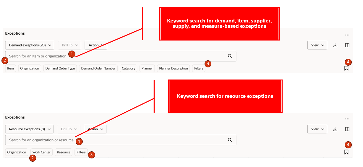 Exceptions Search