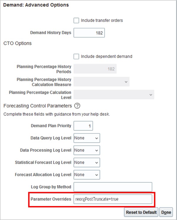 Demand: Advanced Options
