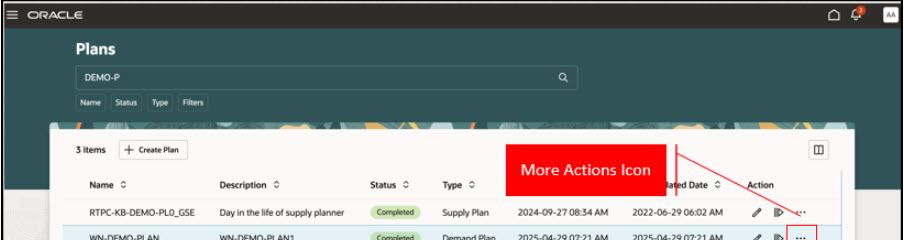 More Actions Icon for Plan on Plans Page