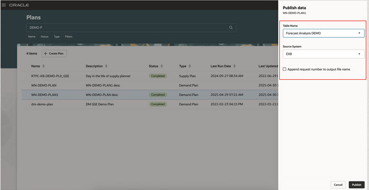 Publish Data Drawer