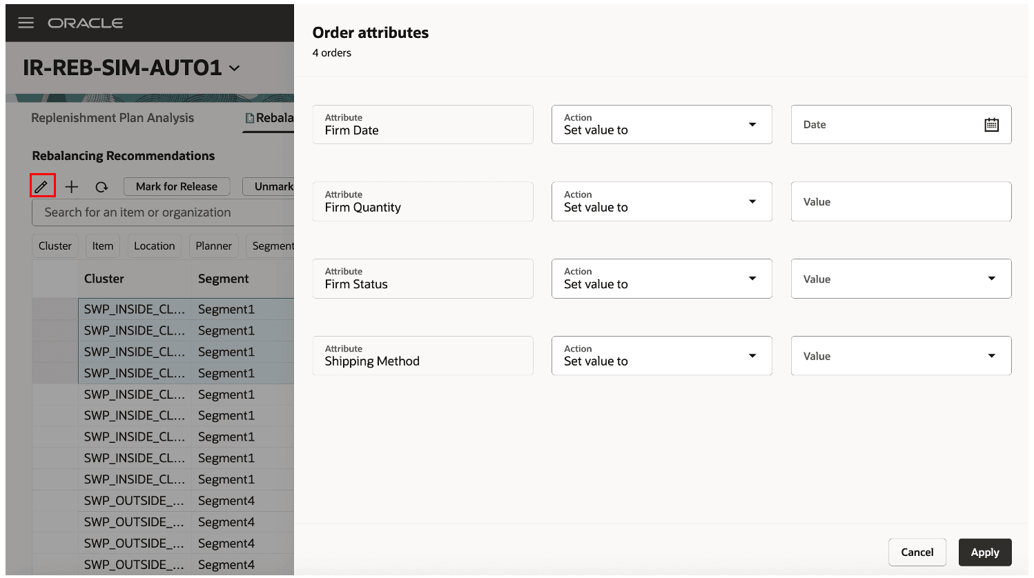 Mass Edit of Order Attributes