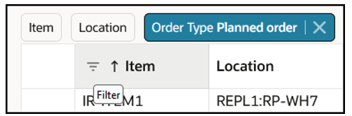 Column Filter