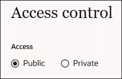 Access Control Options