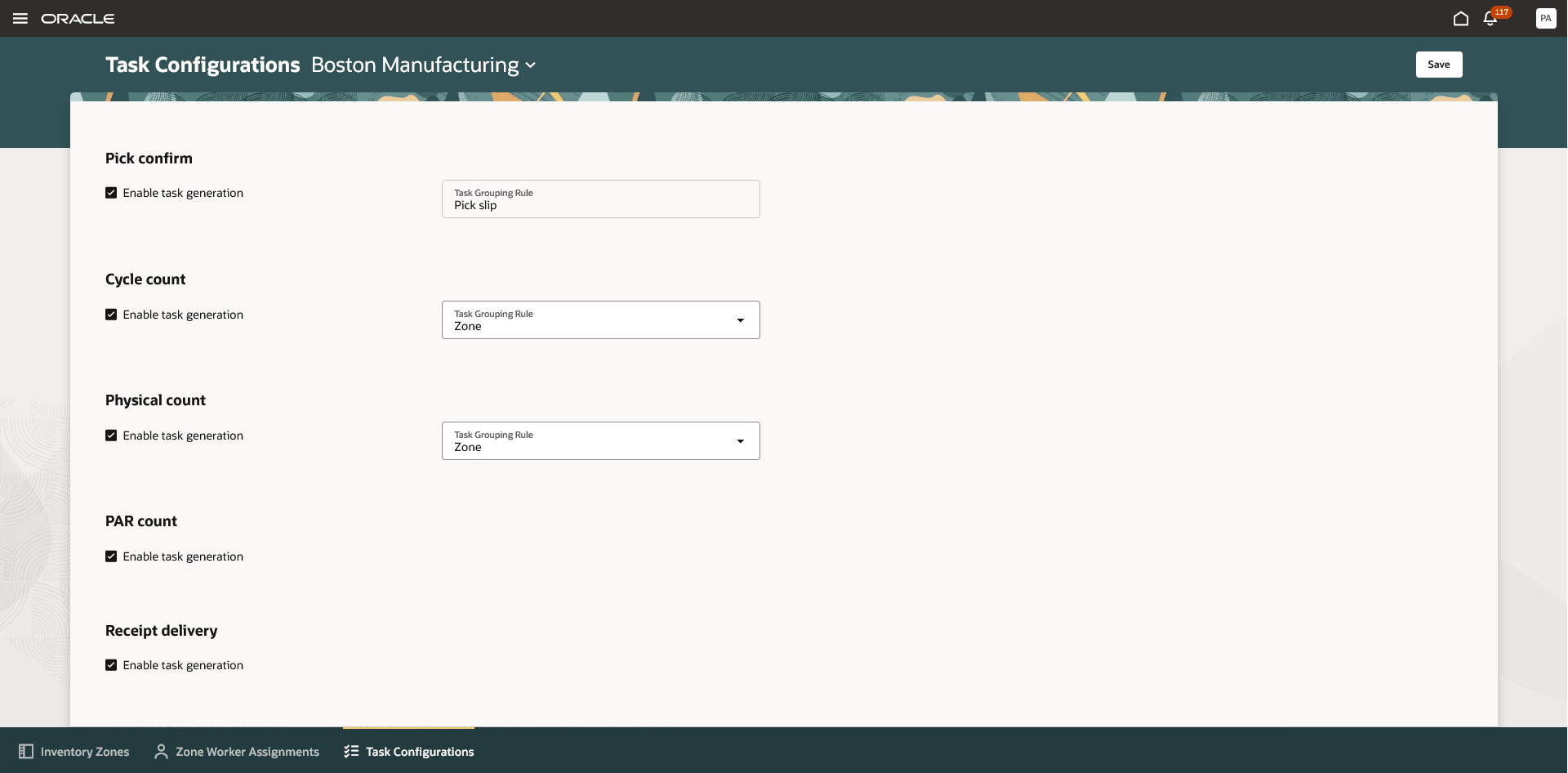 Task Configurations