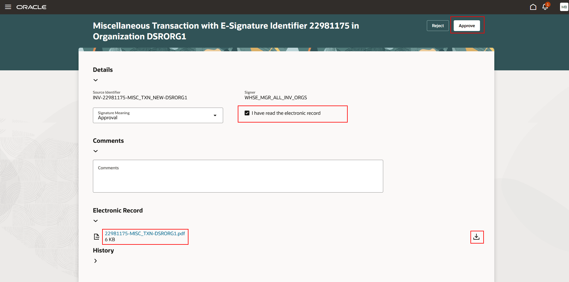 Approver Notification 