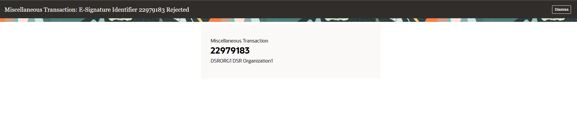 For your information notification to the initiator 