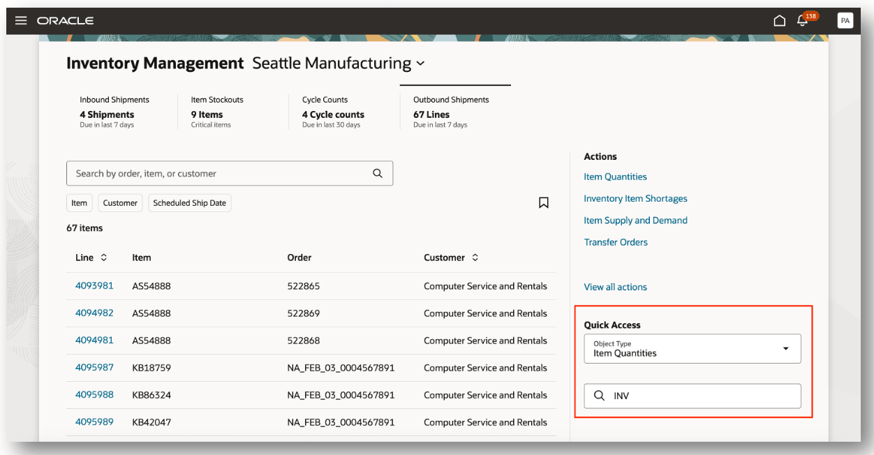 Search Item Quantities