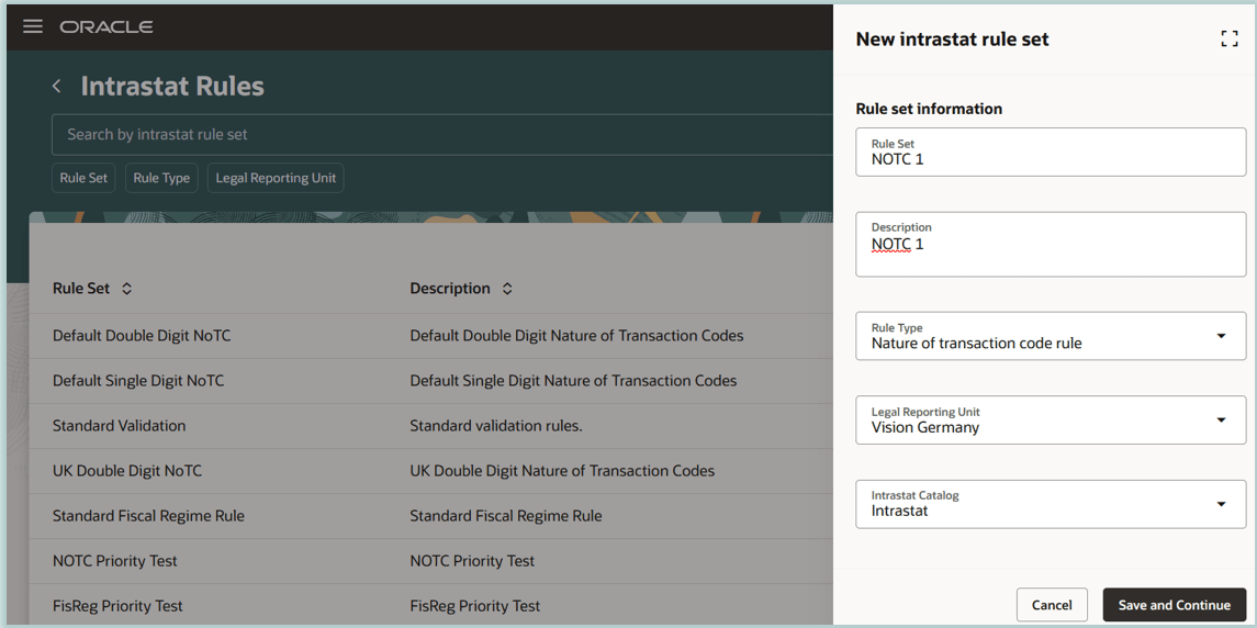 New Nature of Transaction Code Intrastat Rule