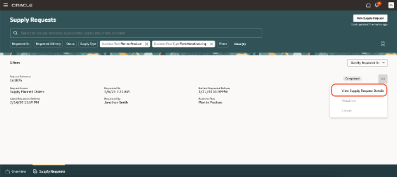 View Supply Request Details