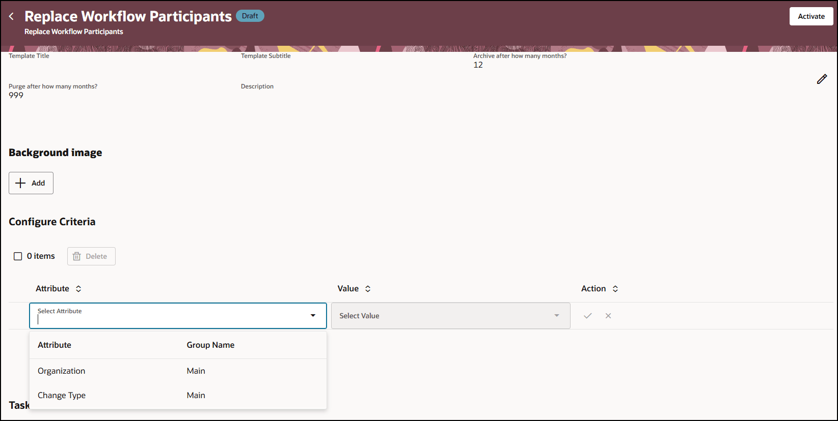 Configure the Criteria for a New Guided Task