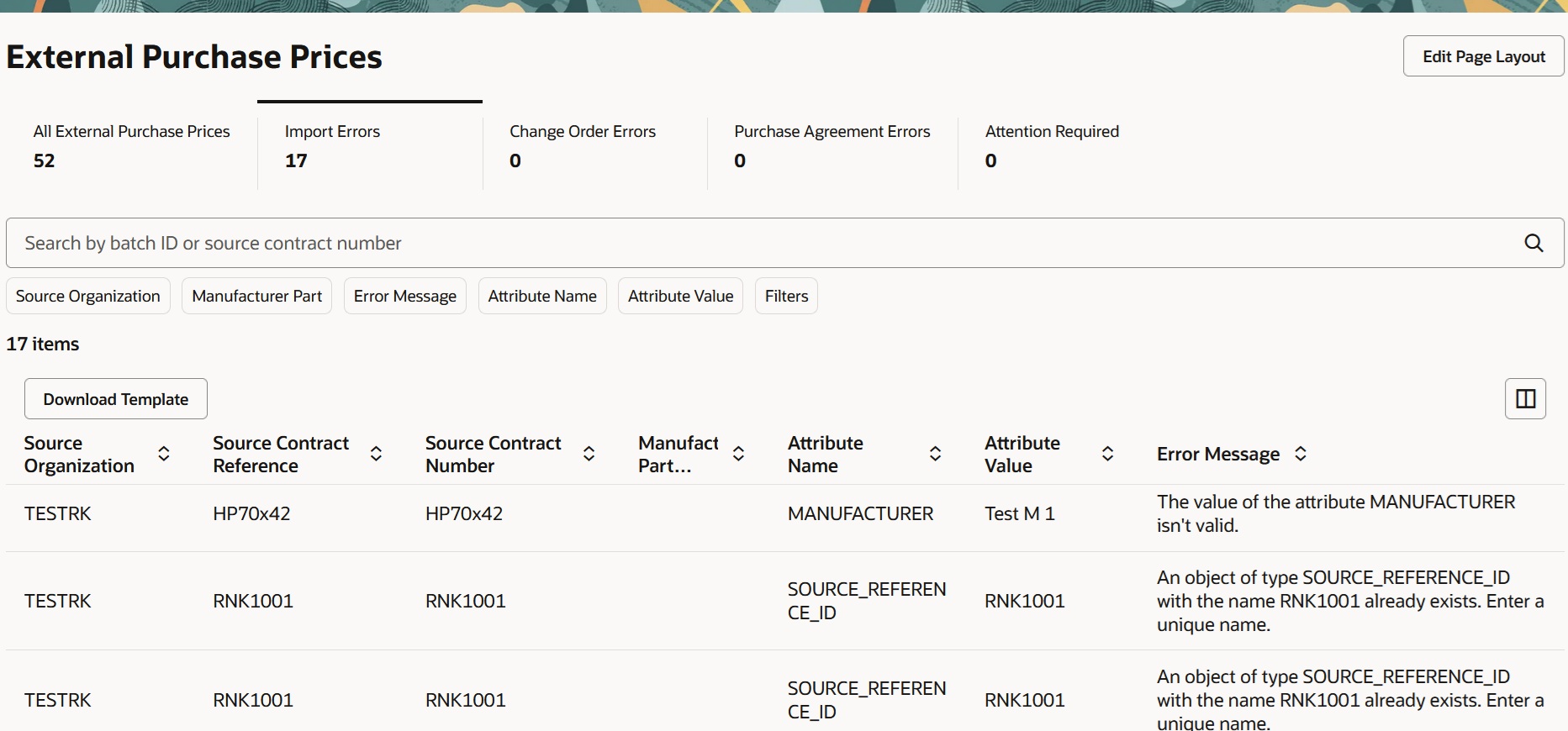 Import Errors KPI
