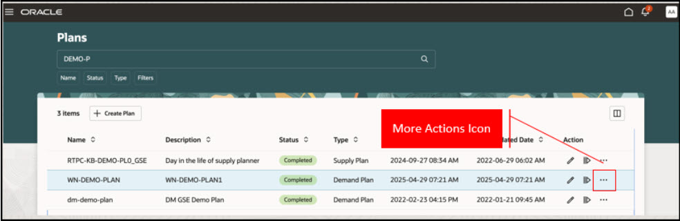More Actions Icon for Plan on Plans Page
