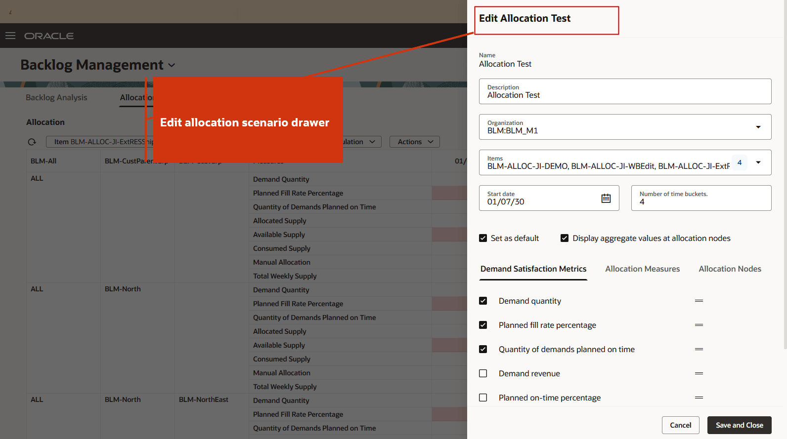 Edit Allocation Scenario