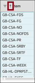 Invoking Column Sorting