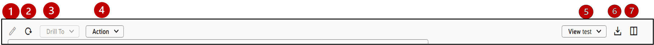 Items toolbar
