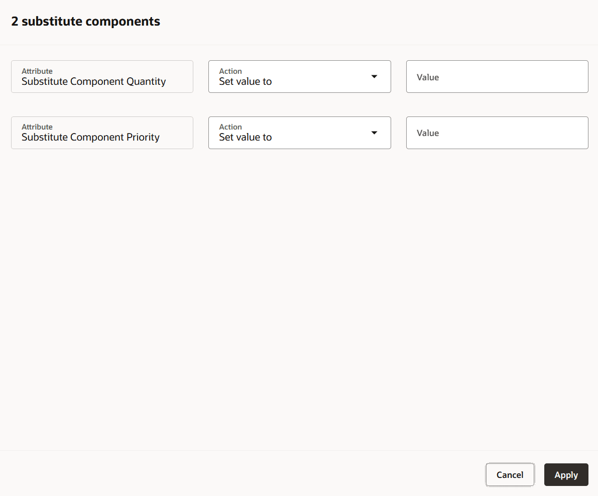 Editing Multiple Substitute Components