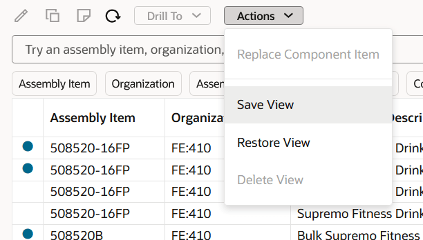 Save View Action