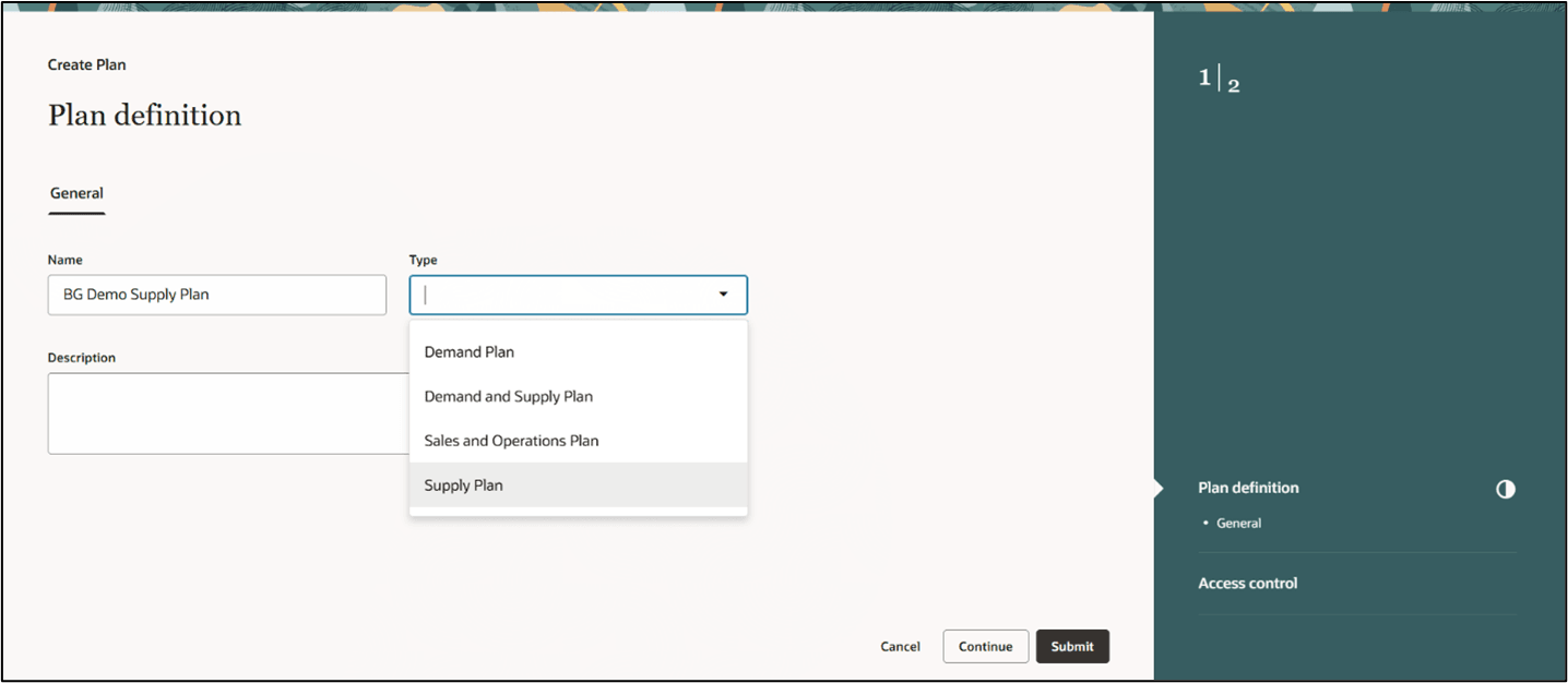 Create a Supply Plan in the Guided Process