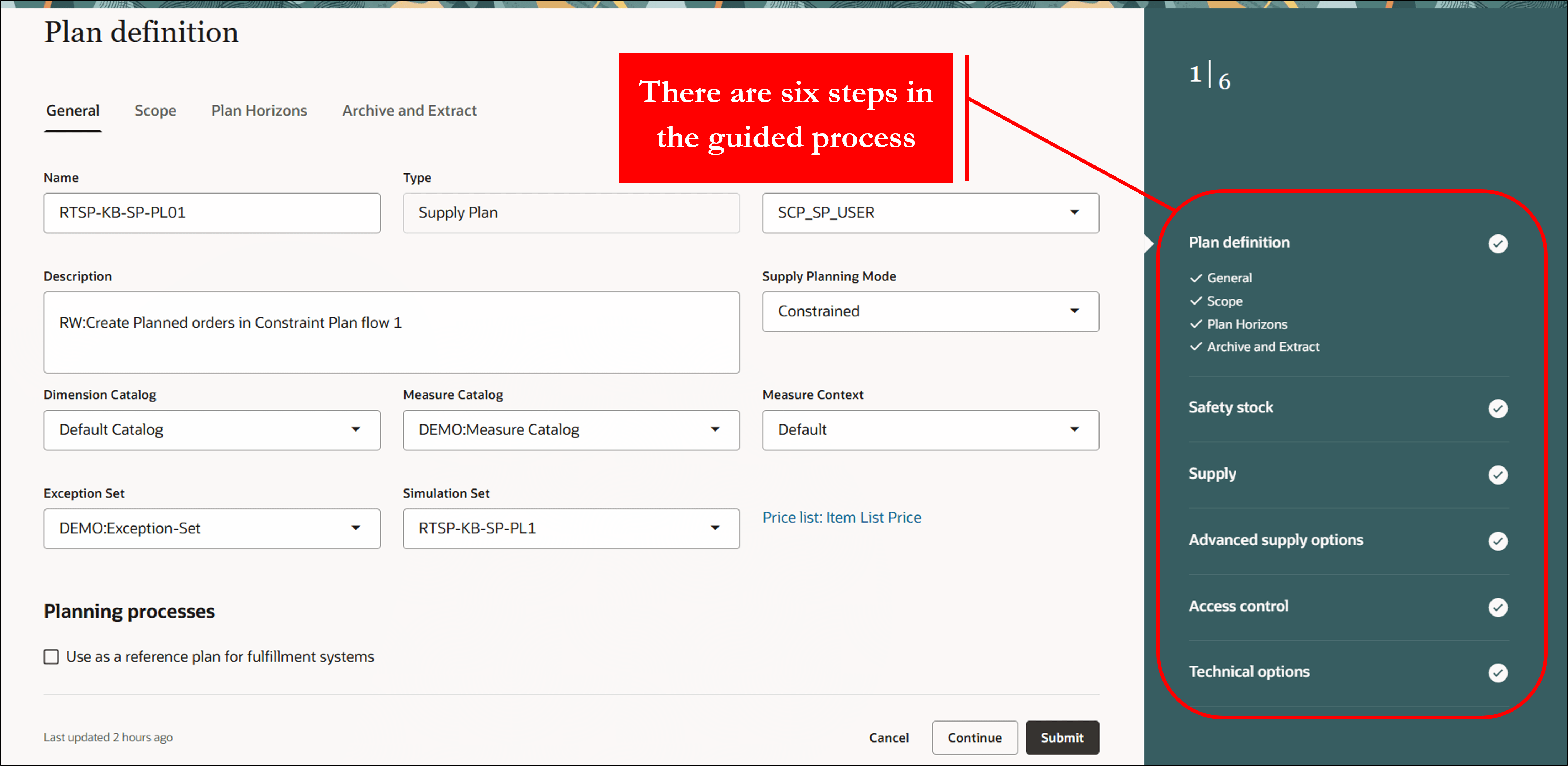 Plan definition with Guided Process