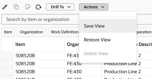 Save View Action