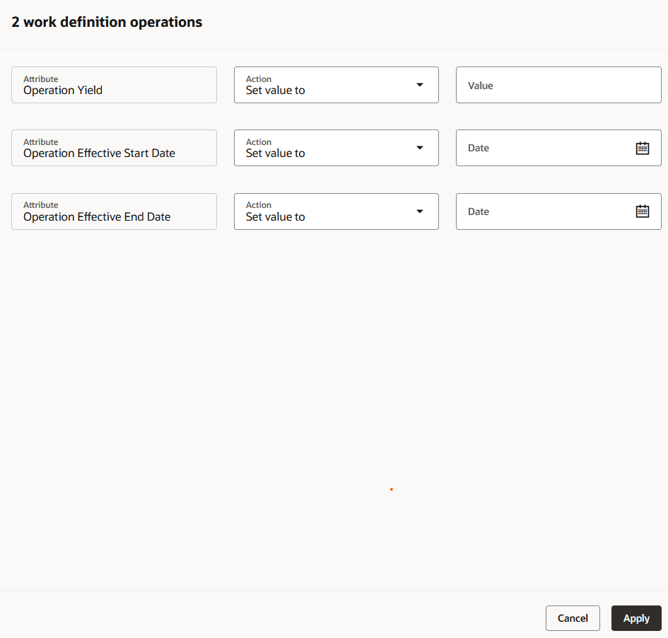 Editing Multiple Operations