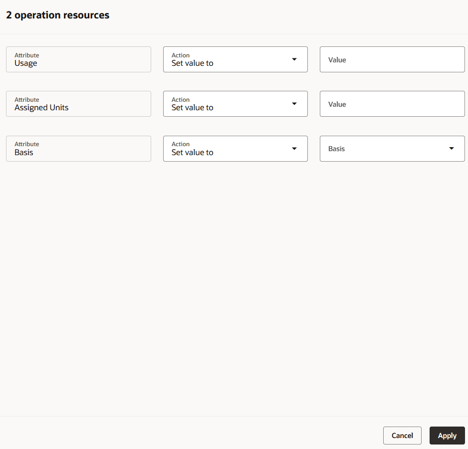 Editing Multiple Operation Resources