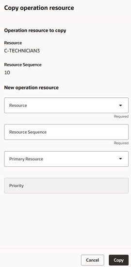 Copying an Operation Resource