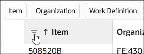 Invoking Column Filters