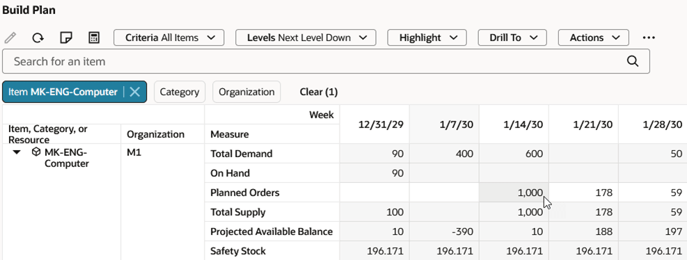 In-Cell Editing Before Change