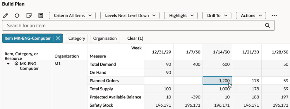 In-Cell Editing After Change