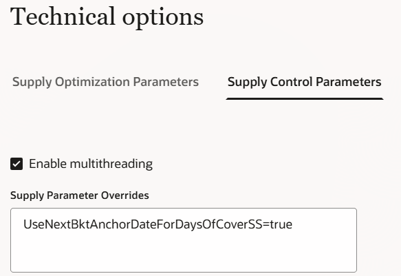 Parameter Overrides Field in Classic User Experience