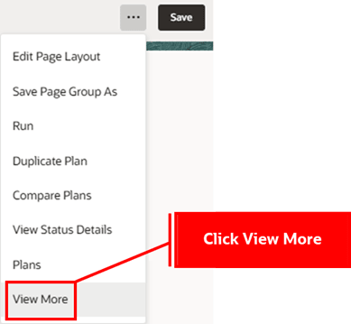 Select View More in the Redwood Supply Chain Planning Work Area