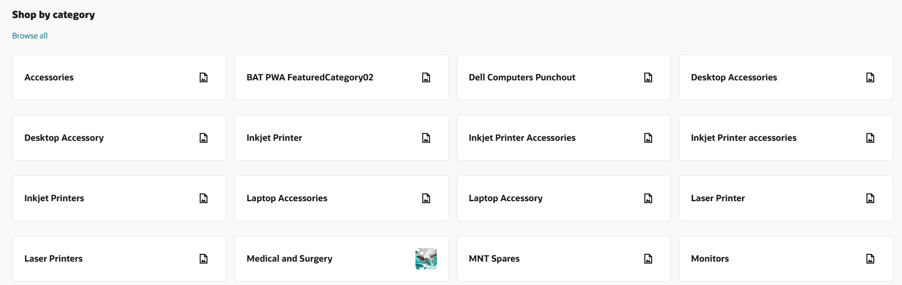 Drilldown on Featured Category Monitors