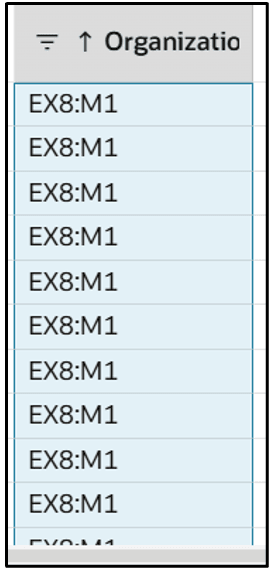 Selected Column for Dragging and Dropping