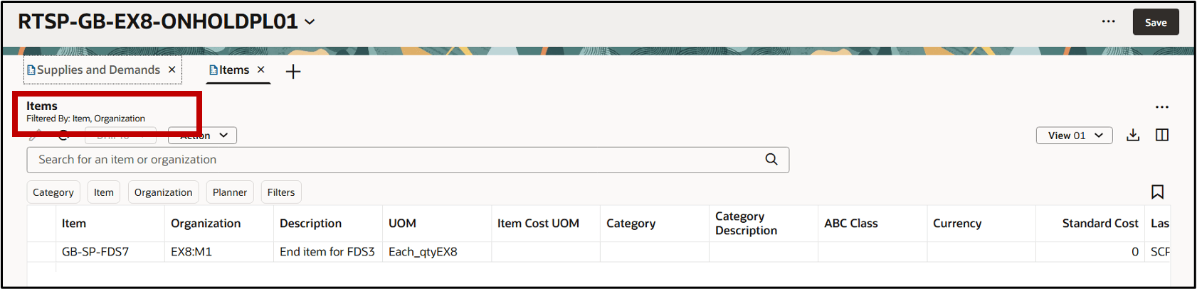 Filtering Using Drill-to Link