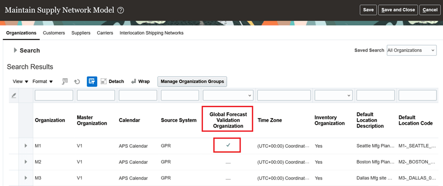 Maintain Supply Network Model