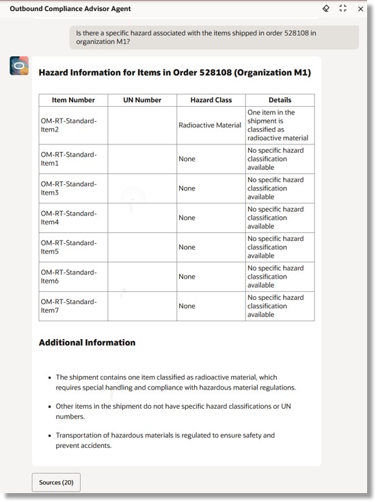 Compliance Requirements by Order Number